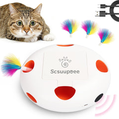 Scsuupoee interactive cat toy front view for indoor play and hunting instincts.
