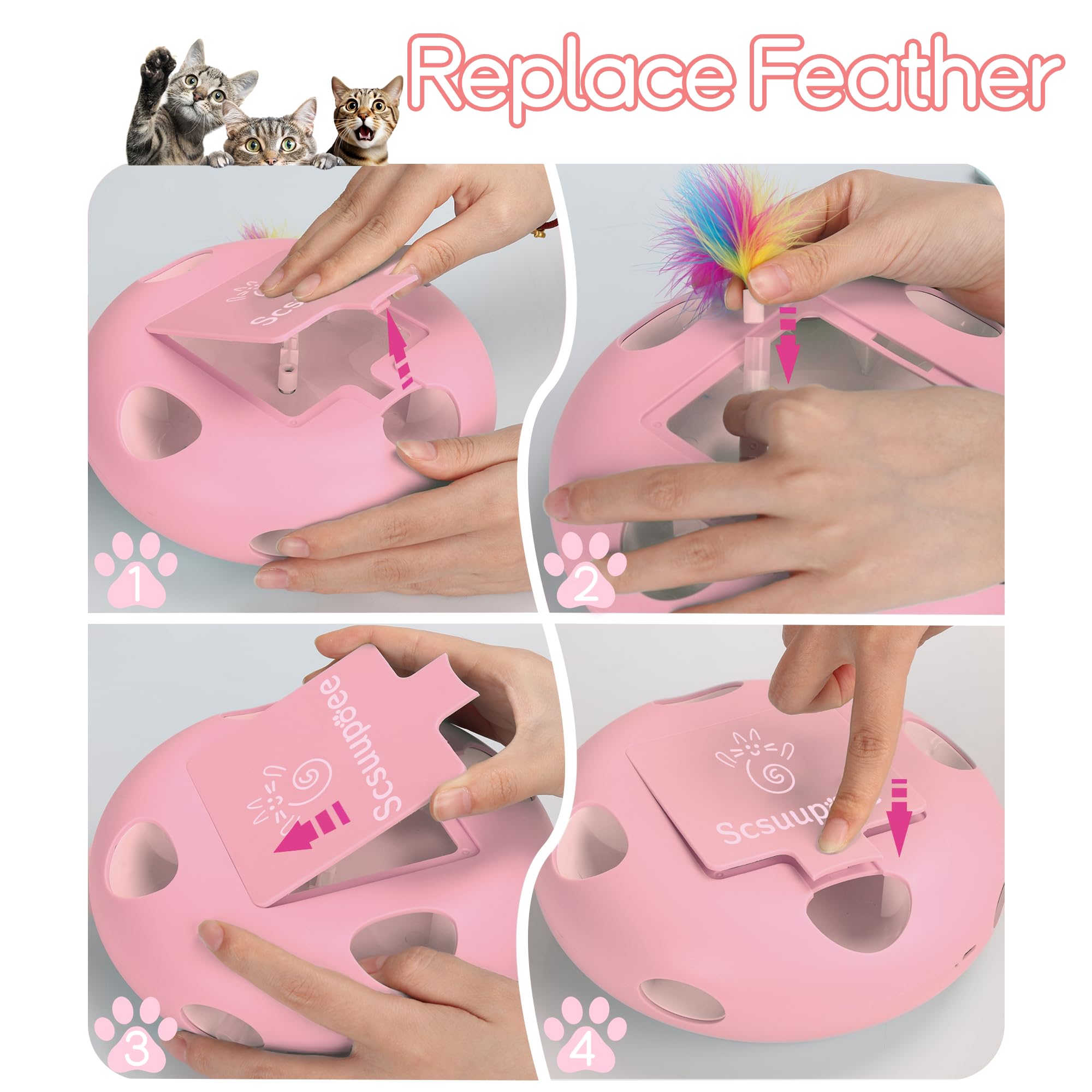 Scsuupoee replacement feathers ensure continuous interactive fun