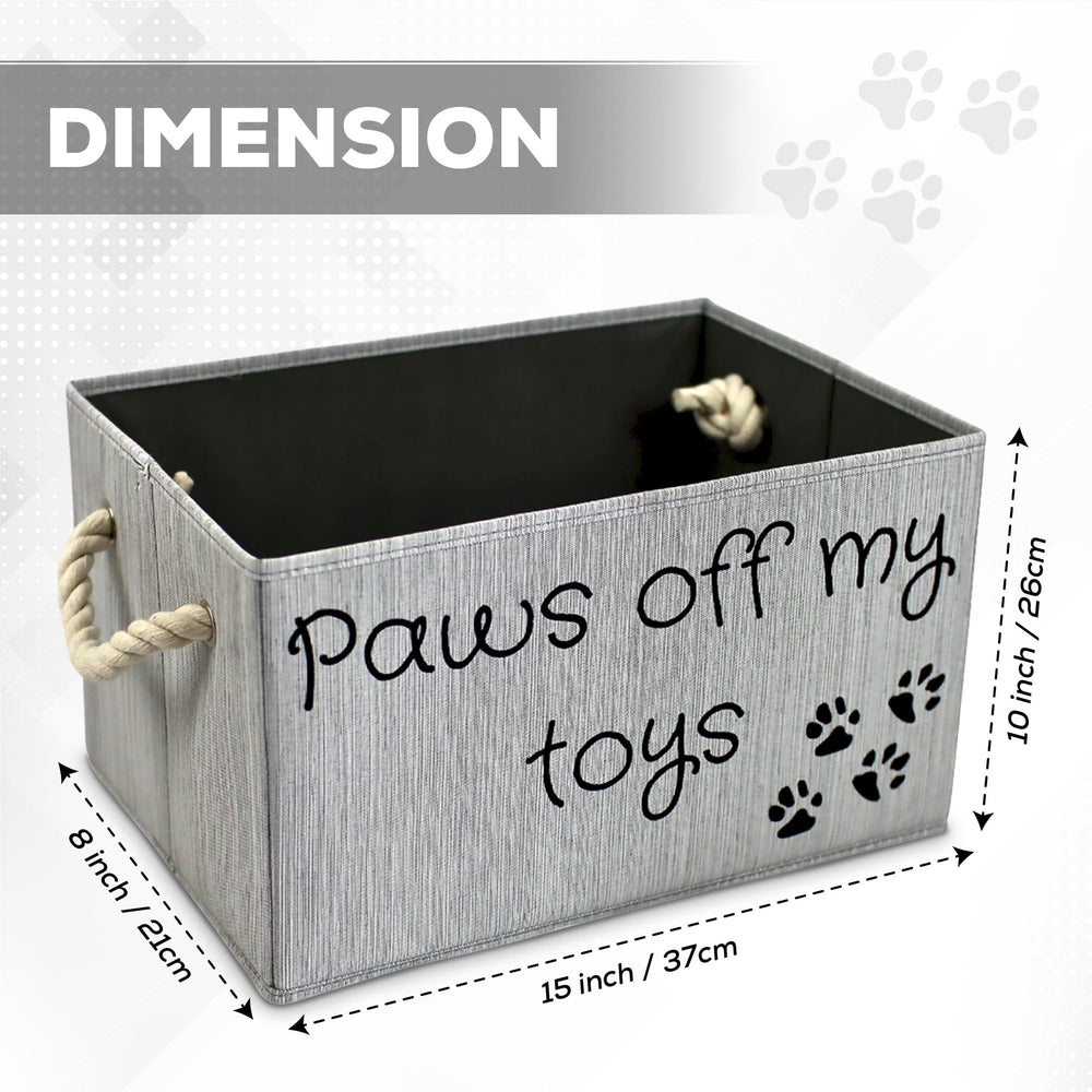 SD SKYDEN dog toy organizer features permanent ink lettering for quick item recognition and labeling.