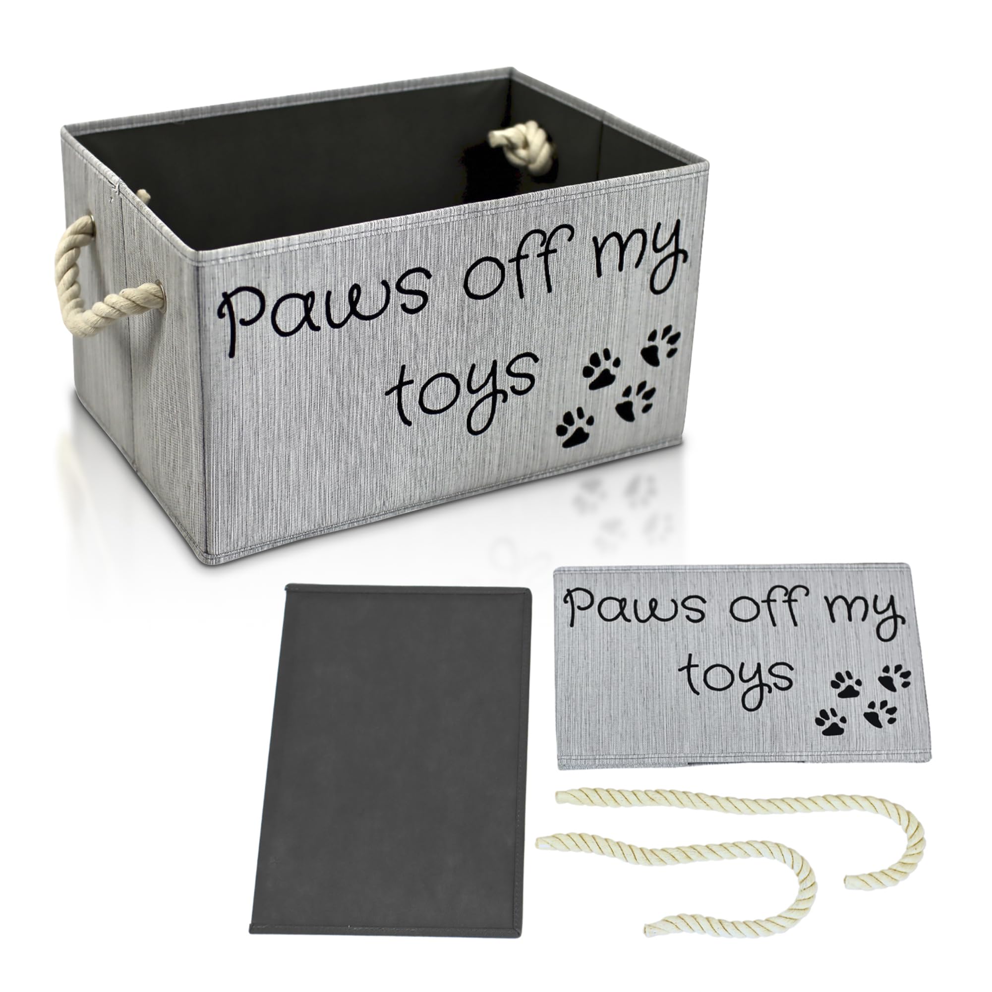 SD SKYDEN medium-size dog toy storage with strong rope handles for easy carrying after playtime.