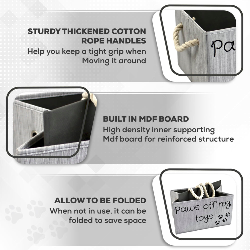 SD SKYDEN toy storage bins for dogs blend with home decor and offer versatile organization options.