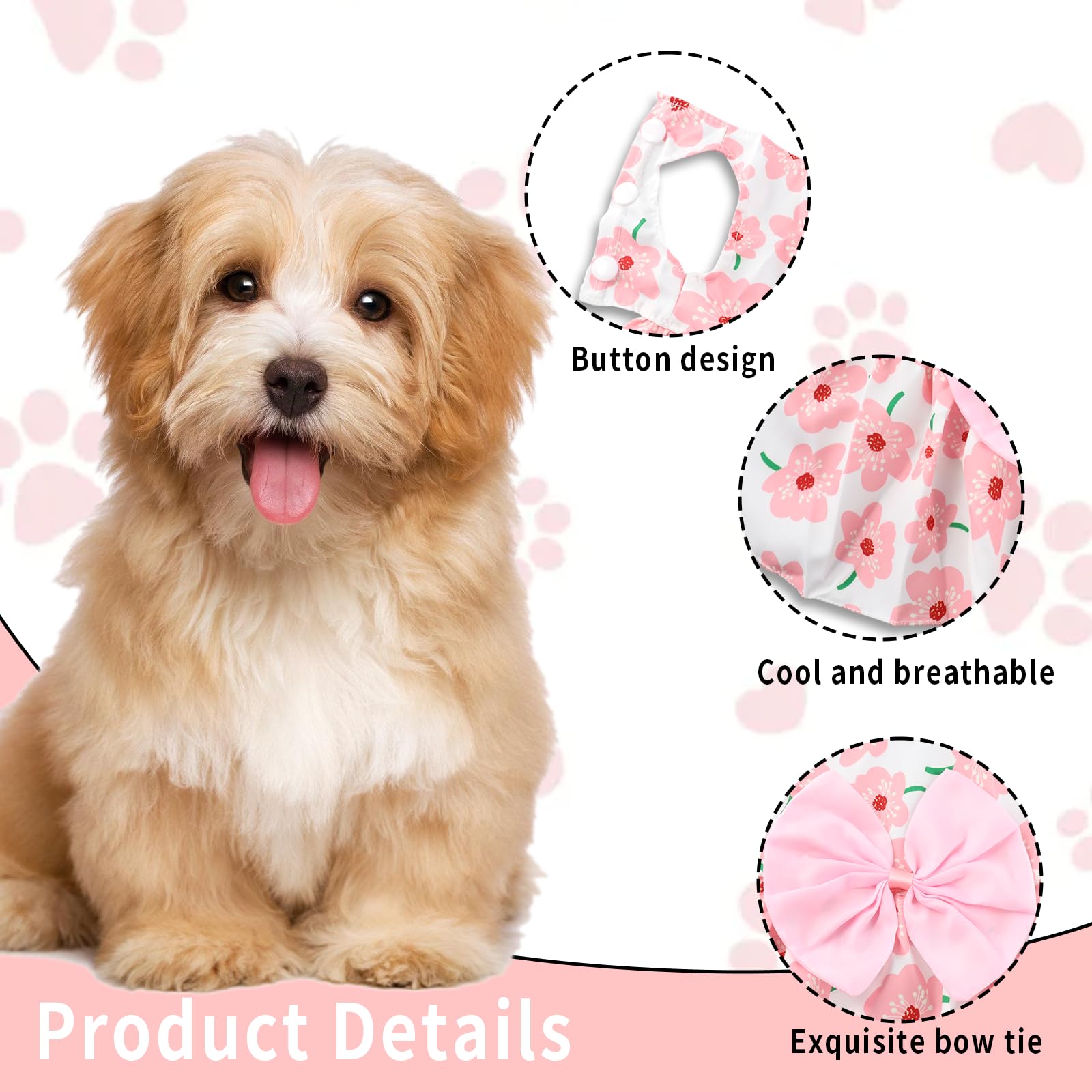 Sdfvsdg floral dog dress pattern petunia adds cheerful charm to parties