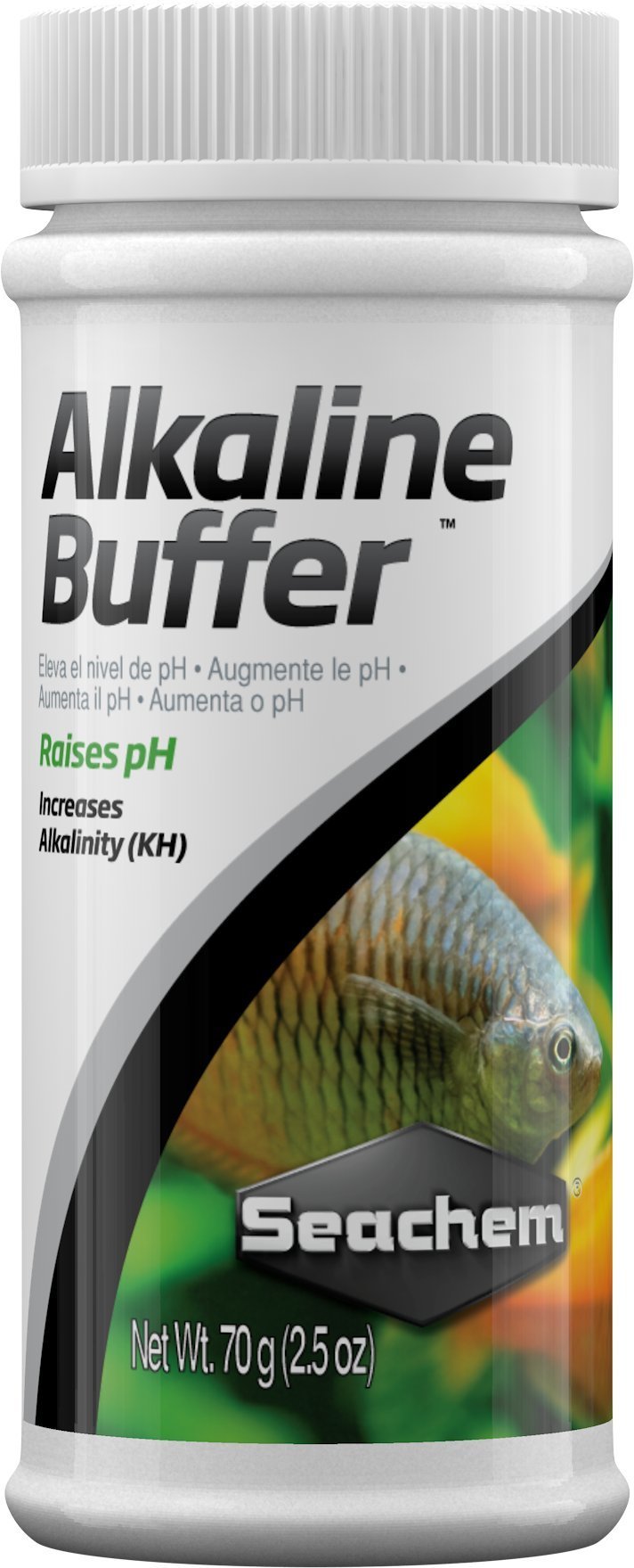 Aquarium setup using Seachem Alkaline Buffer to support stable freshwater conditions.