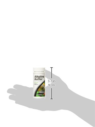 Step-by-step dosing of Seachem Alkaline Buffer for pH management in a tank.
