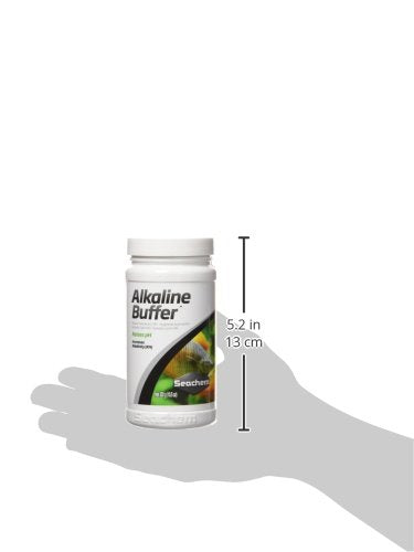 Seachem Alkaline Buffer 300 g packaging shown for large-volume treatment.