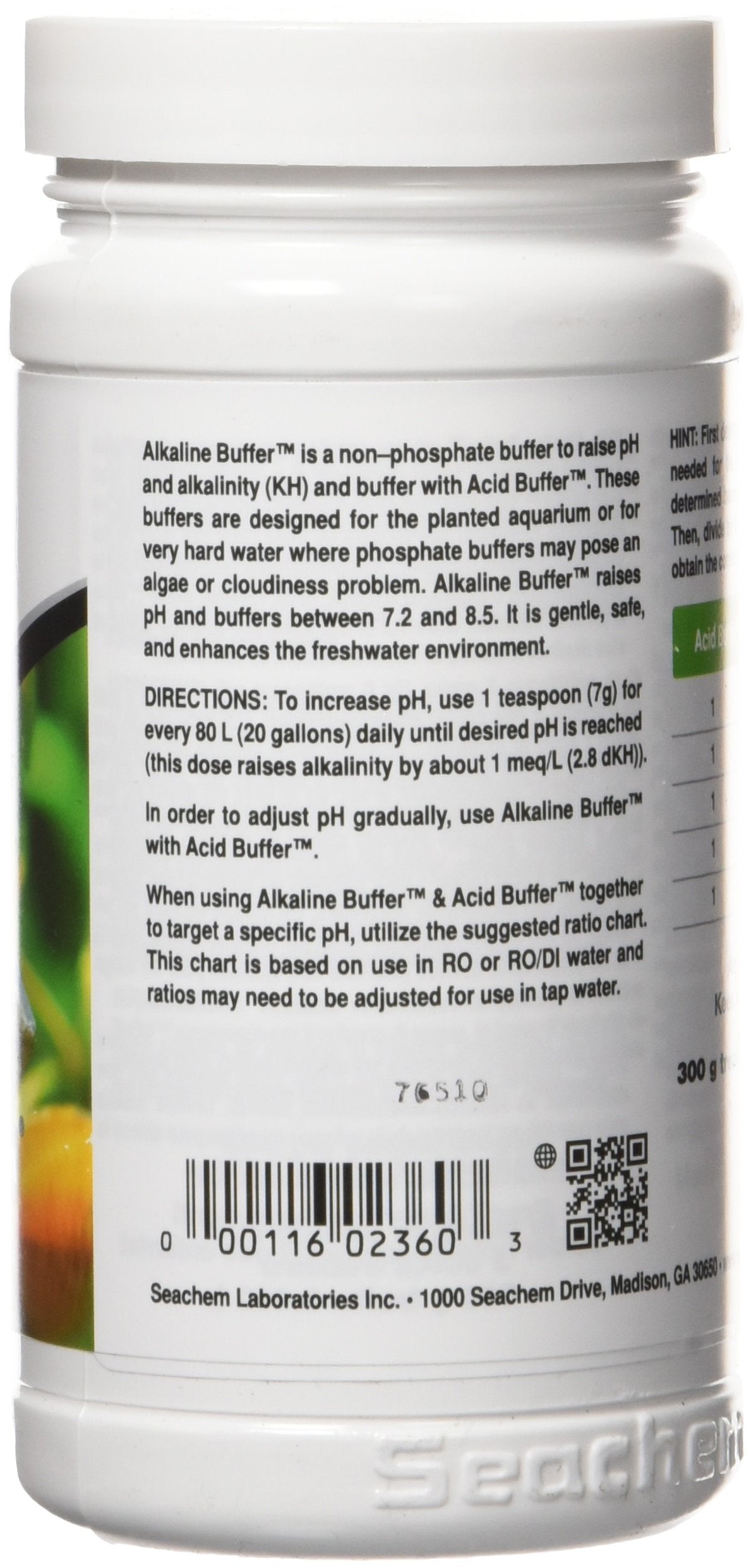 Seachem Alkaline Buffer being poured, elevating pH safely in freshwater.