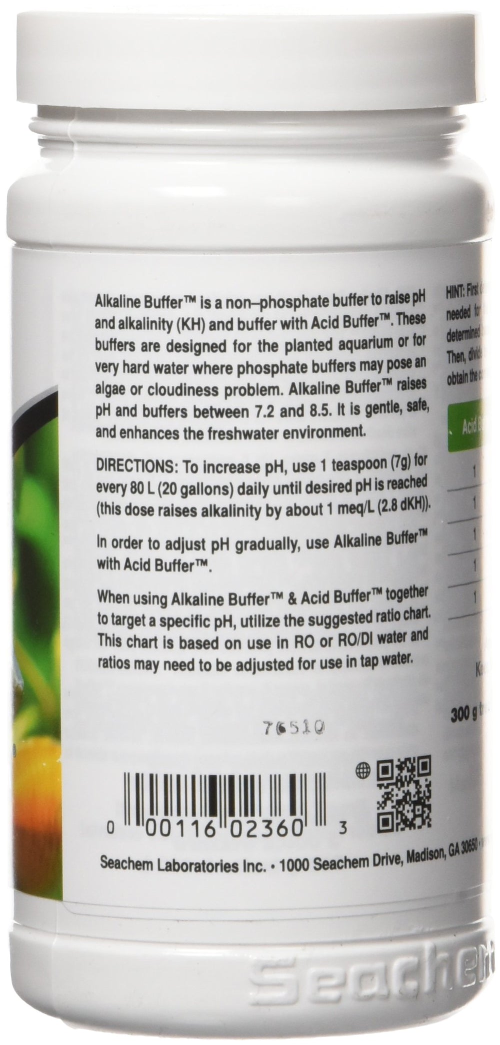 Seachem Alkaline Buffer being poured, elevating pH safely in freshwater.