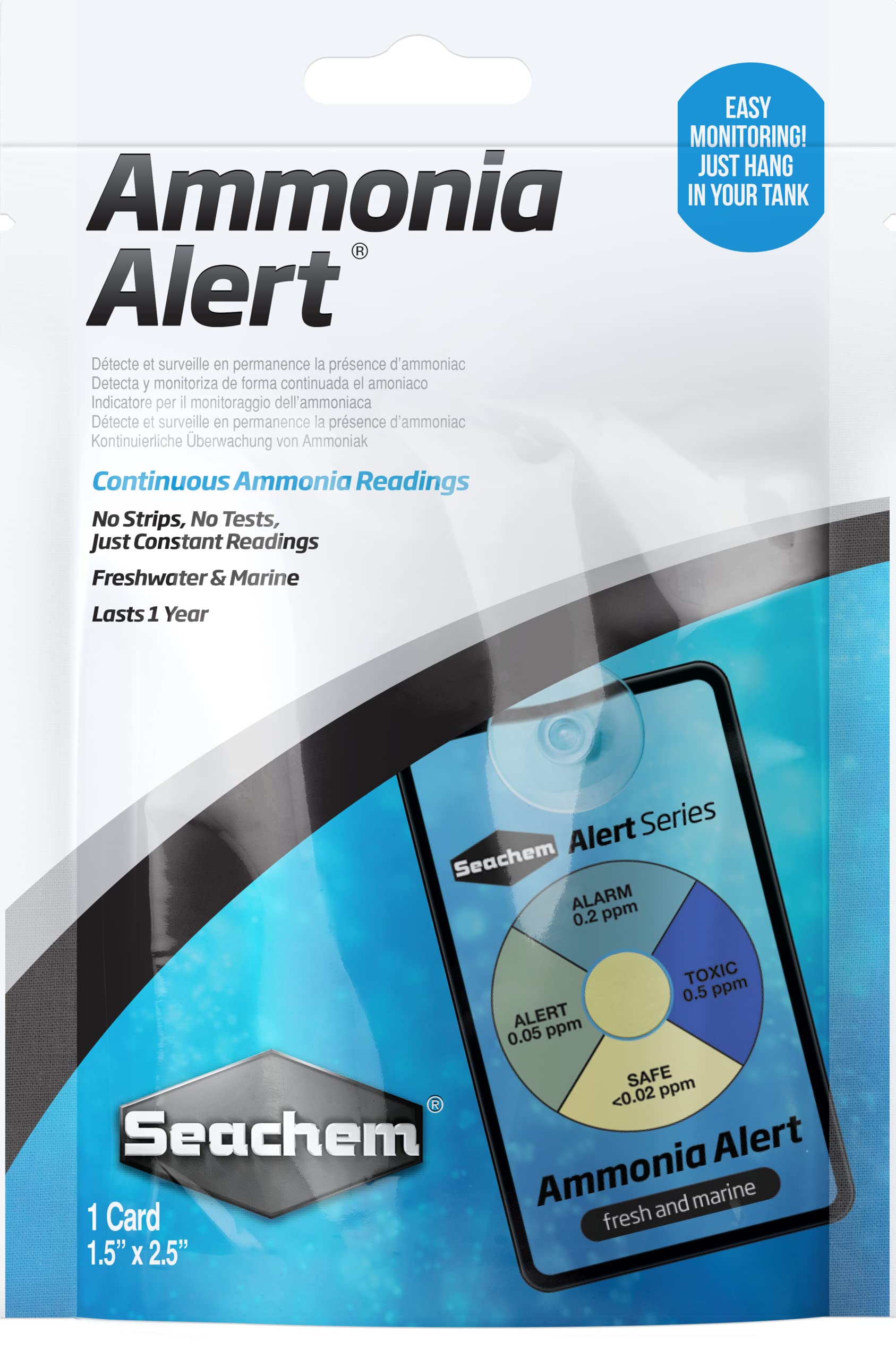 Seachem Ammonia Alert sensor monitors ammonia continuously for safer marine and freshwater tanks