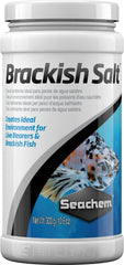 Seachem Brackish Salt packaging shows 300 g box for easy dosing and storage.