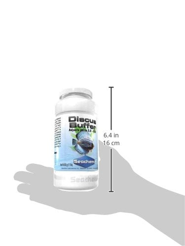 In-use aquarium shot showing discus tank with softened water