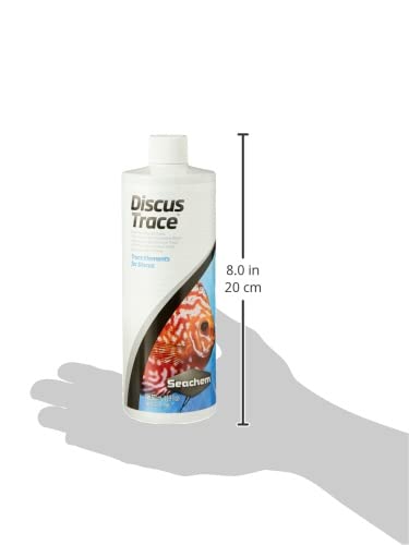 Seachem Discus Trace graphic chart communicates essential trace minerals.