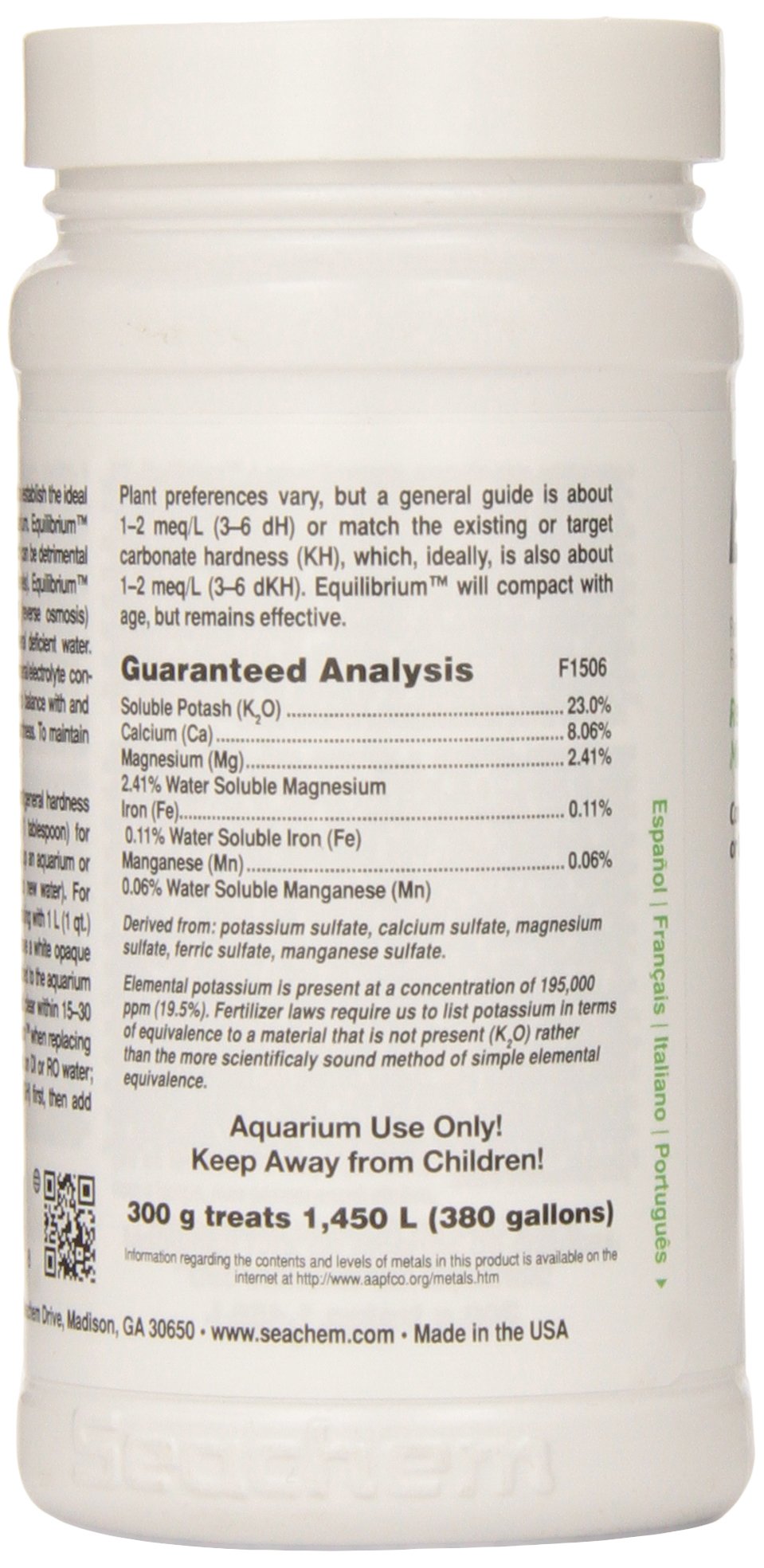 Seachem Equilibrium dissolving process captures gradual mineral release and hazy water transition.