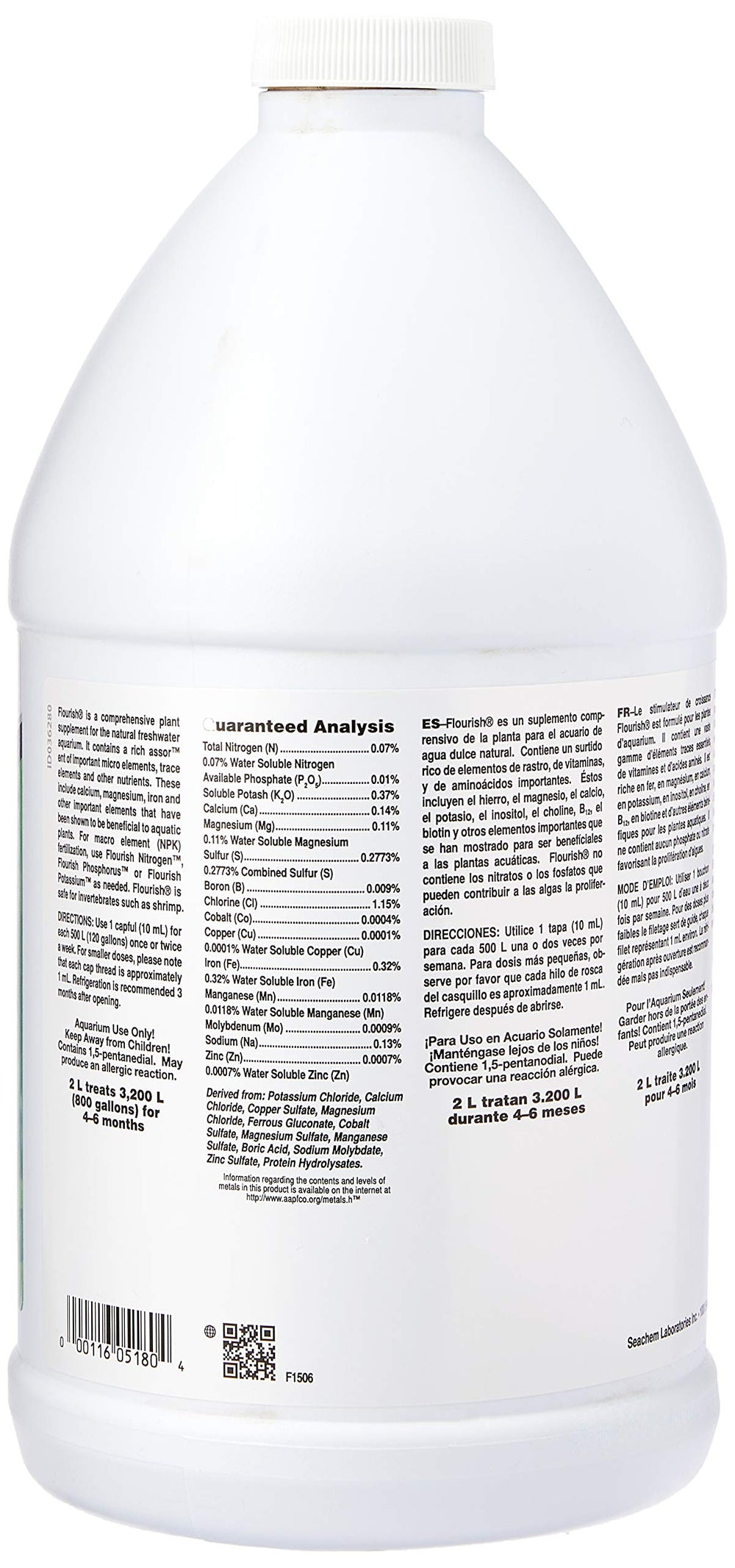 Seachem Flourish cap shows dosing for accurate measurement in tanks.