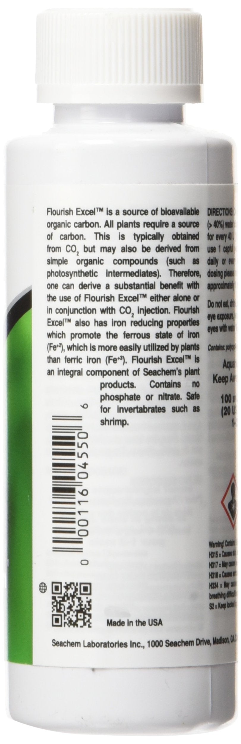 Dosing cap of Seachem Flourish Excel shows precise measurement for regular use