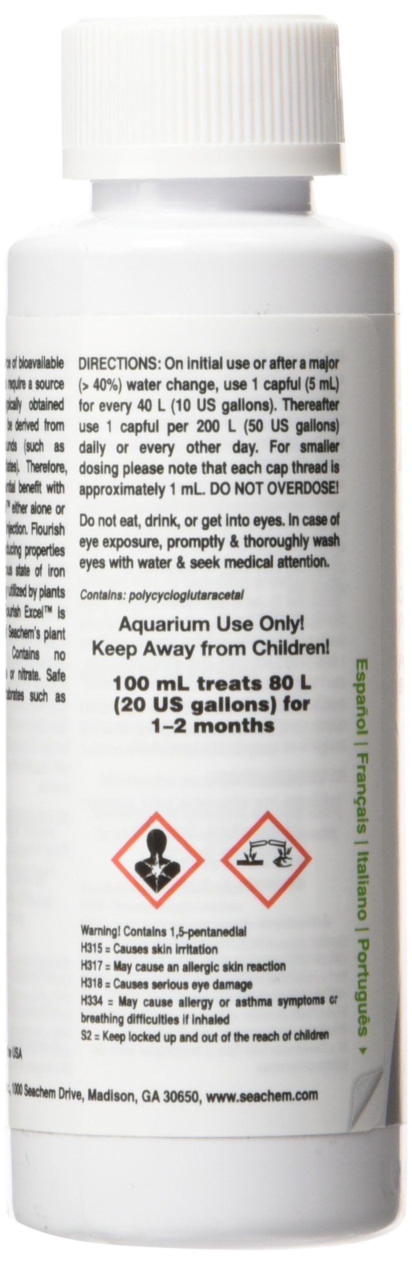 Pouring Seachem Flourish Excel demonstrates safe, ready-to-use carbon dosing