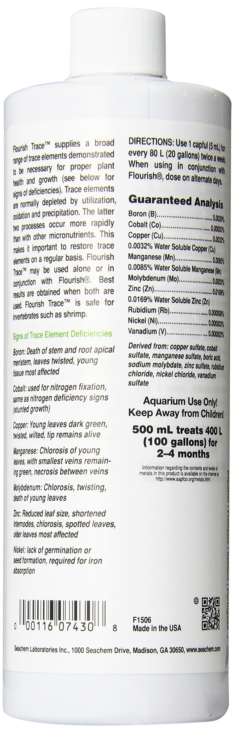 Seachem Flourish Trace Elements bottle-dispense tip for easy dosing.