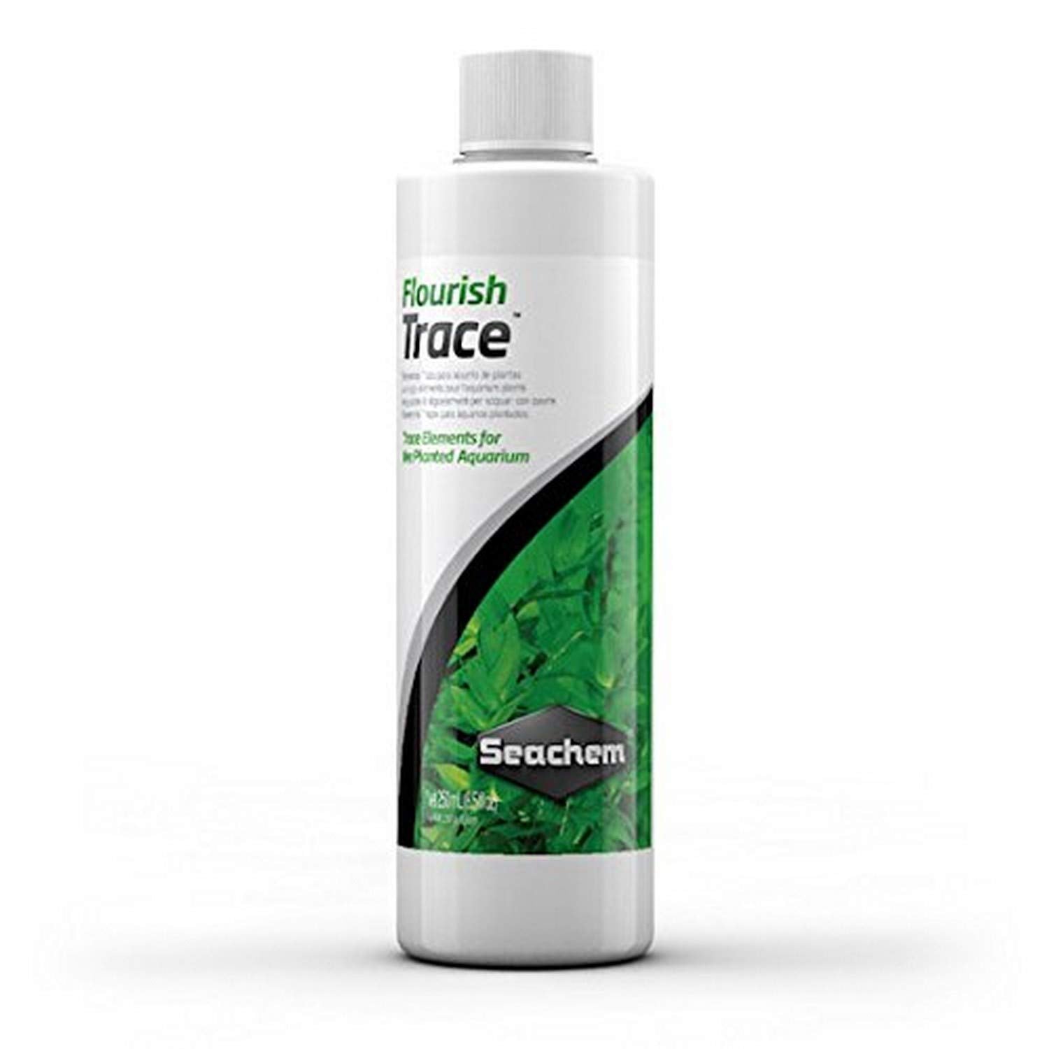 Seachem Flourish Trace Elements bottle-front view for healthy aquarium plants.