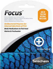 Seachem Focus bottle pour enables precise dosing for fish health support.
