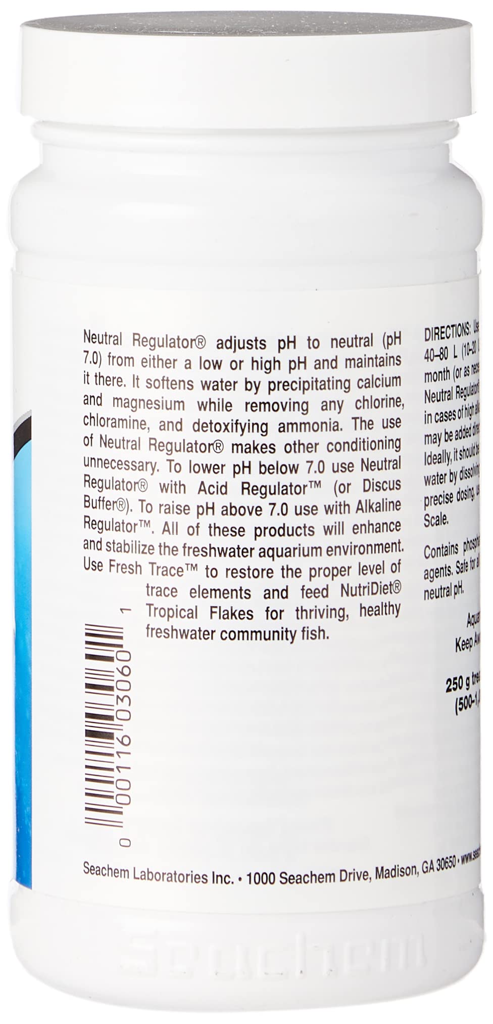 Seachem Neutral Regulator 250g dosing scoop scene illustrates precise use