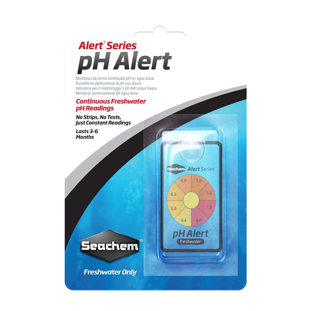 Seachem Ph Alert for Freshwater color-changing sensor indicating pH shifts for continuous monitoring.