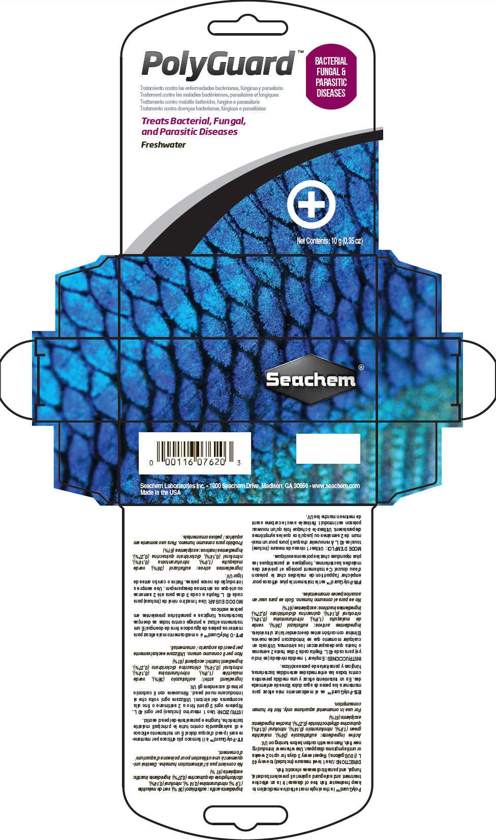 Seachem PolyGuard in aquarium setup shows preventative care for ornamental fish