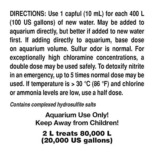 Seachem Prime label closeup on concentrated formula for conditioning