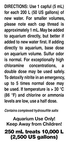 Seachem Prime pour action demonstrates dosing into aquarium water.