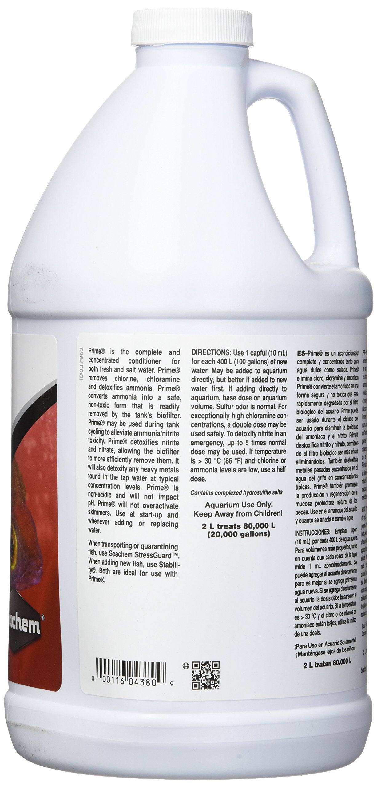 Seachem Prime pour into water shows ready-to-use dosing