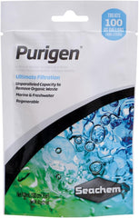 Seachem Purigen 100 ml beads improve water clarity and reduce odors for aquarium use.