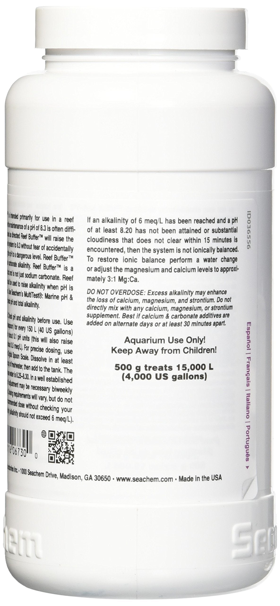 Seachem Reef Buffer powder-form sits ready to raise pH and carbonate alkalinity in reef systems.