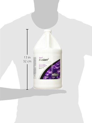 Seachem Reef Fusion aquarium setup shot shows stable calcium and alkalinity support.