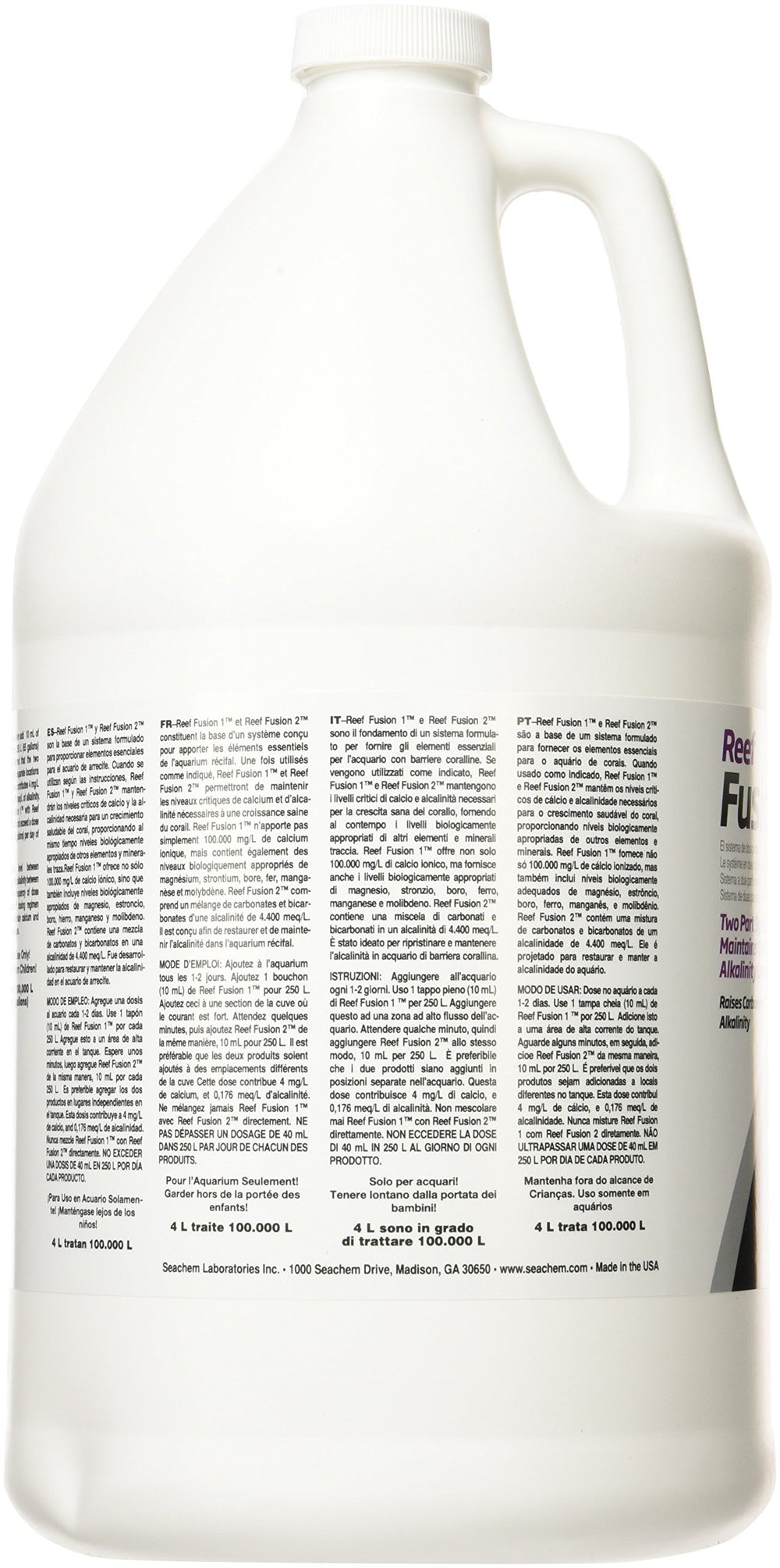 Seachem Reef Fusion two-part system bottles emphasize simplicity and consistent dosing.