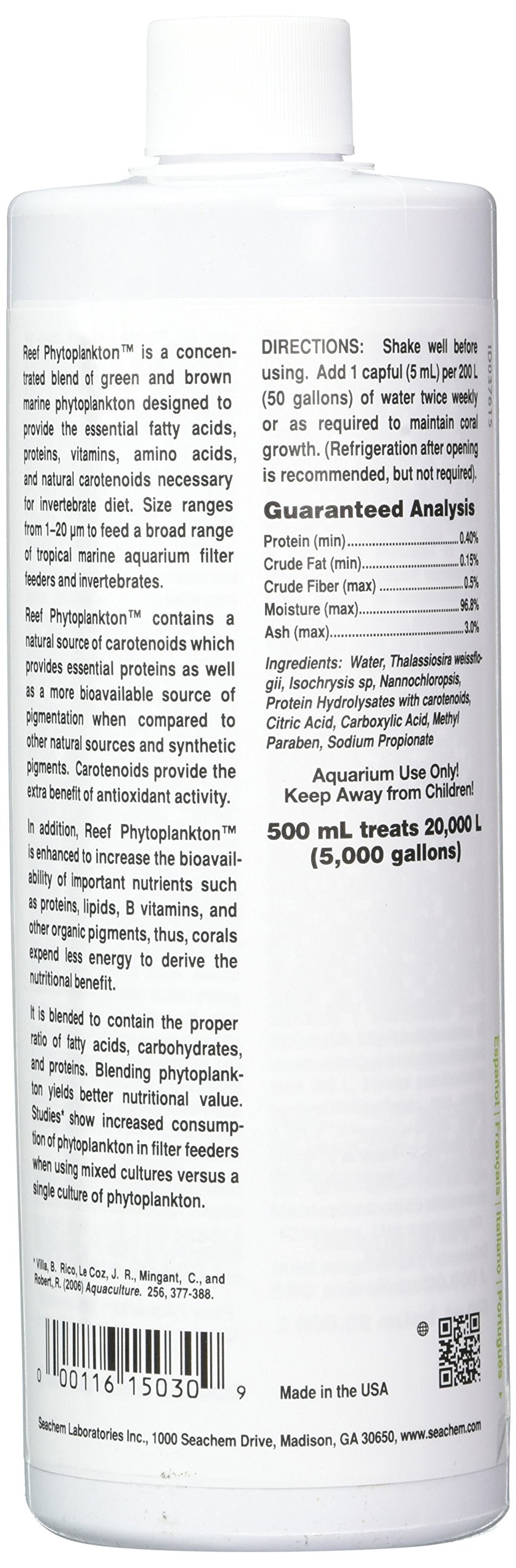 Seachem Reef Phytoplankton pour-action for simple reef dosing