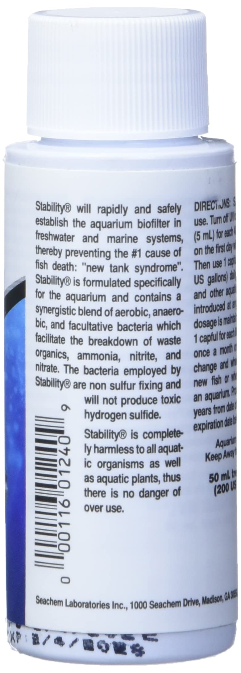 Seachem Stability being added during aquarium setup to boost biofilter readiness