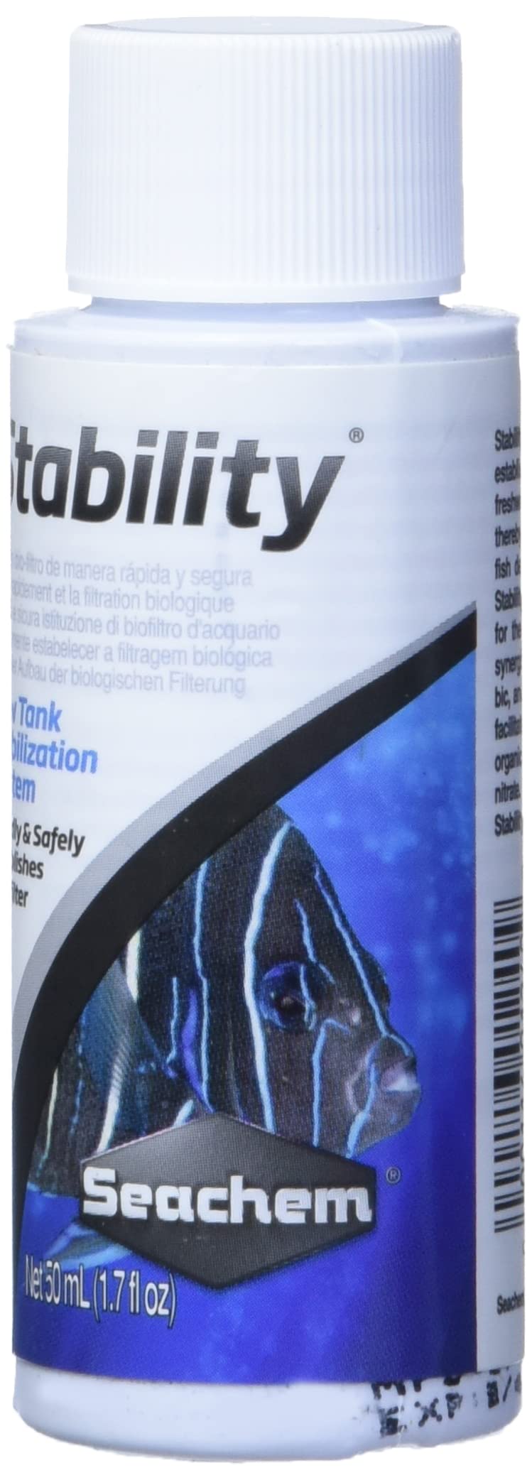 Seachem Stability dosing cap showing precise measurement for safe start-up