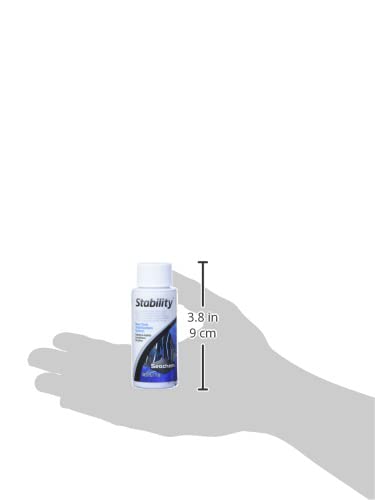 Seachem Stability label front highlighting product safety and usage notes