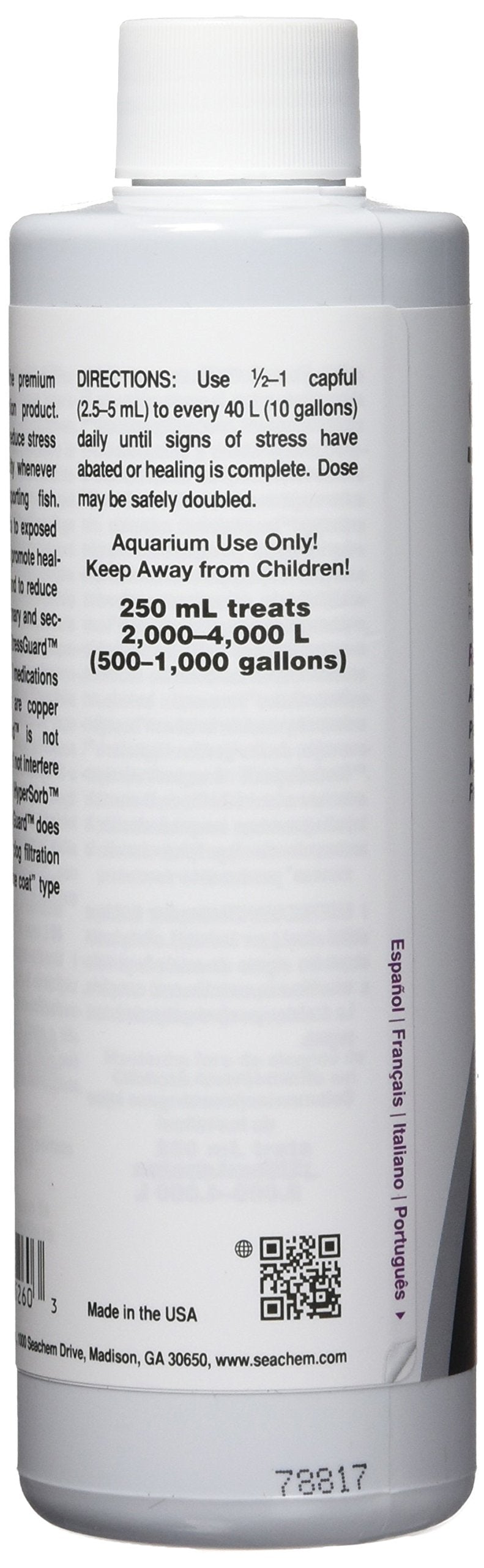 Seachem StressGuard bottle with focus on wound application and healing support