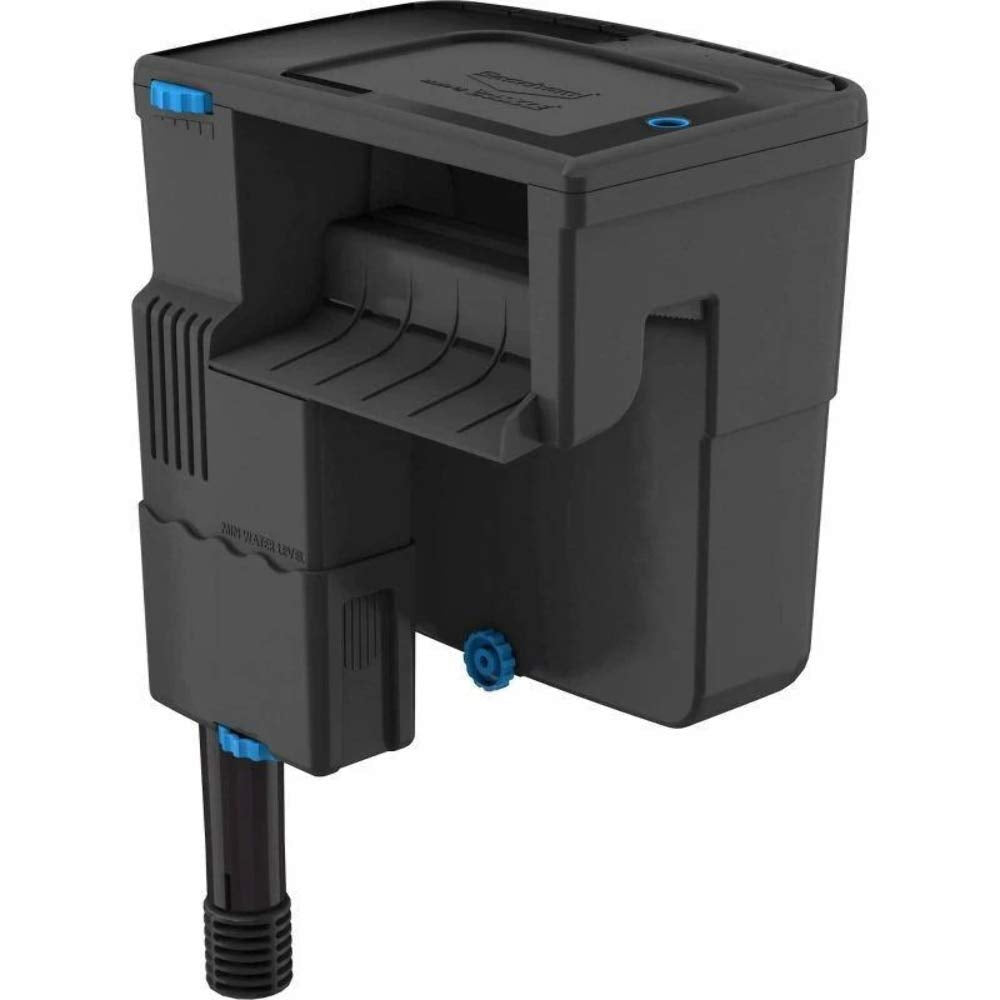 Seachem Tidal 110-gallon filter basket assembly showing media-friendly design.