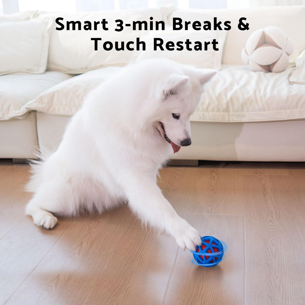 seagi interactive dog toy ball blue usb charging for easy power-up