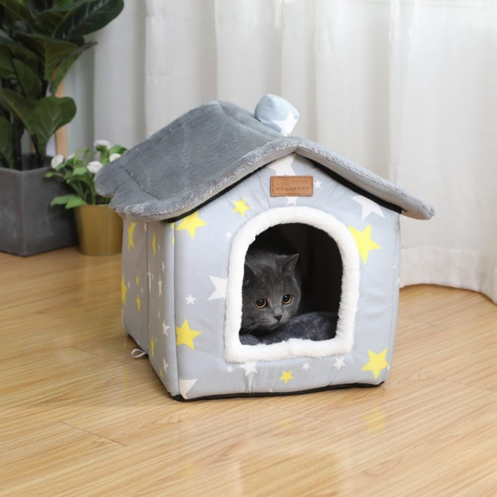 SEAHOME foldable dog house interior with plush cushioning for pets