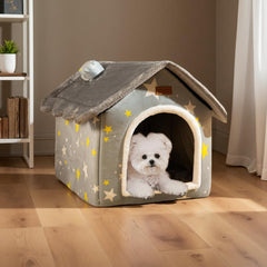 SEAHOME foldable dog house materials featuring Arctic velvet and sponge core