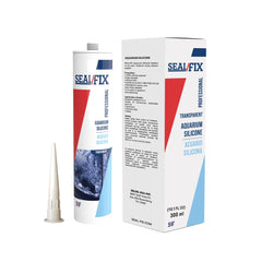 Seal Fix Aquarium Silicone Sealant Clear Tube — fish-safe leak repair for tanks.