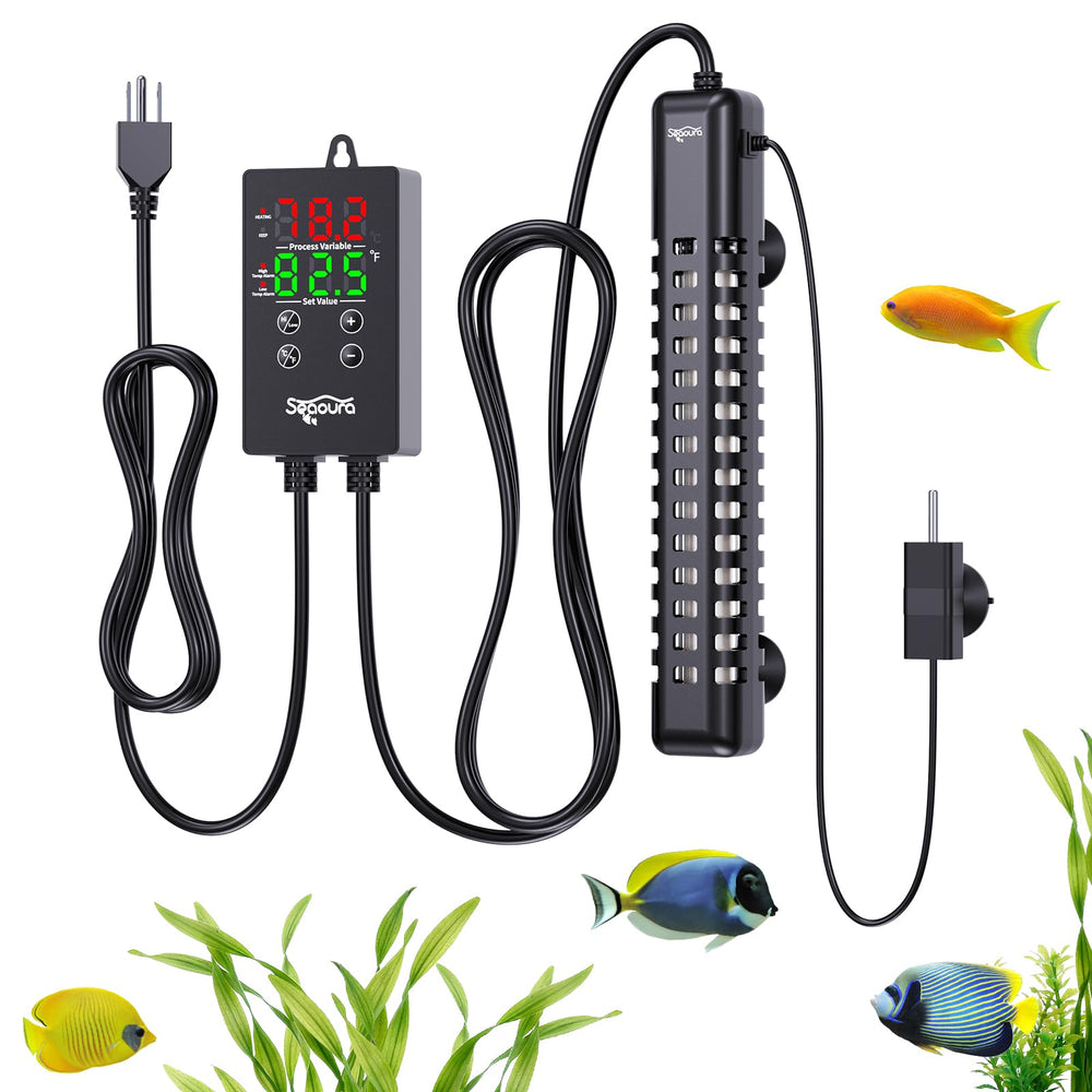 SEAOURA Aquarium Heater long power cord offers flexible placement options