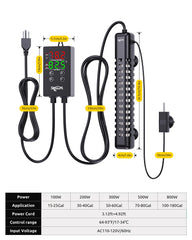 SEAOURA aquarium heater external controller enables easy outside-the-tank adjustments