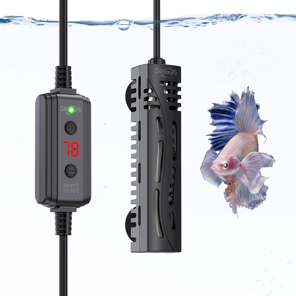 SEAOURA 4.2 ft cord enables flexible placement in 5-15 gallon tanks.
