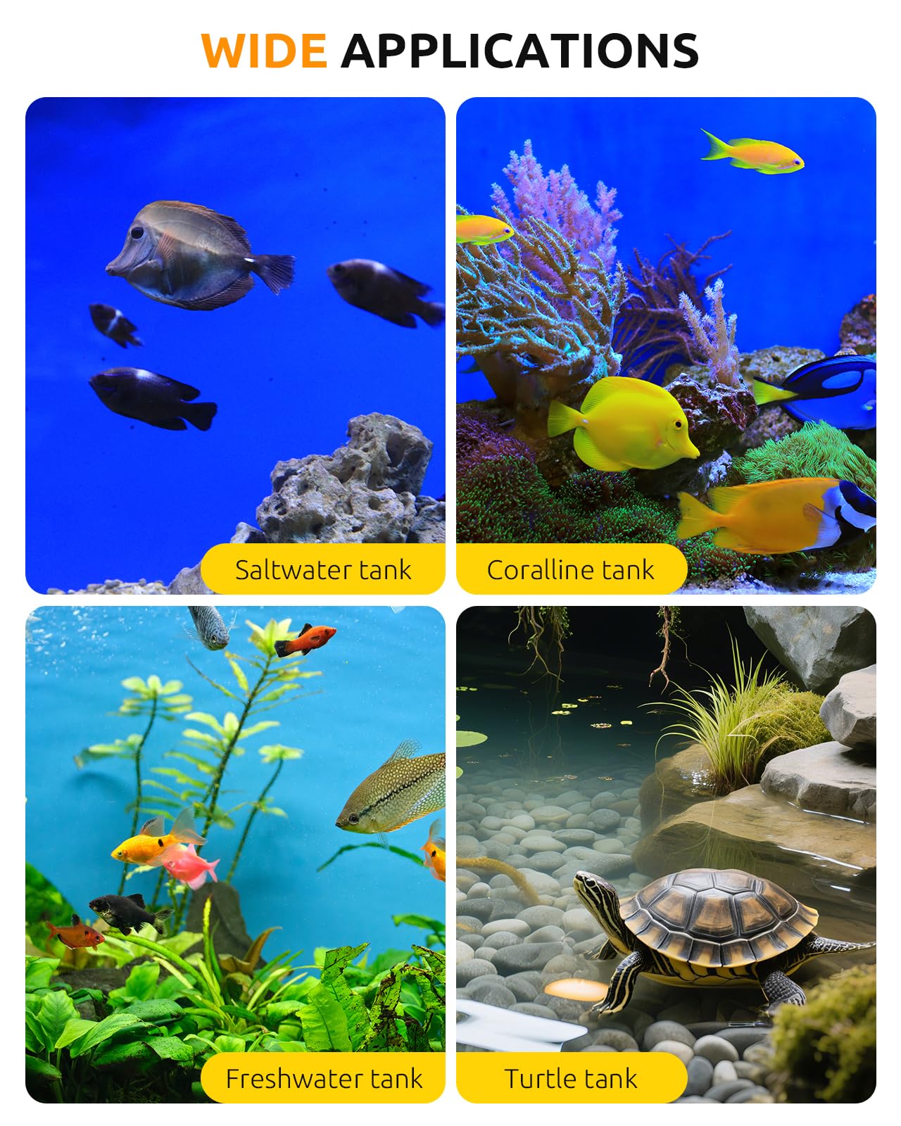 SEAOURA aquarium heater-suction-cups for secure placement during setup