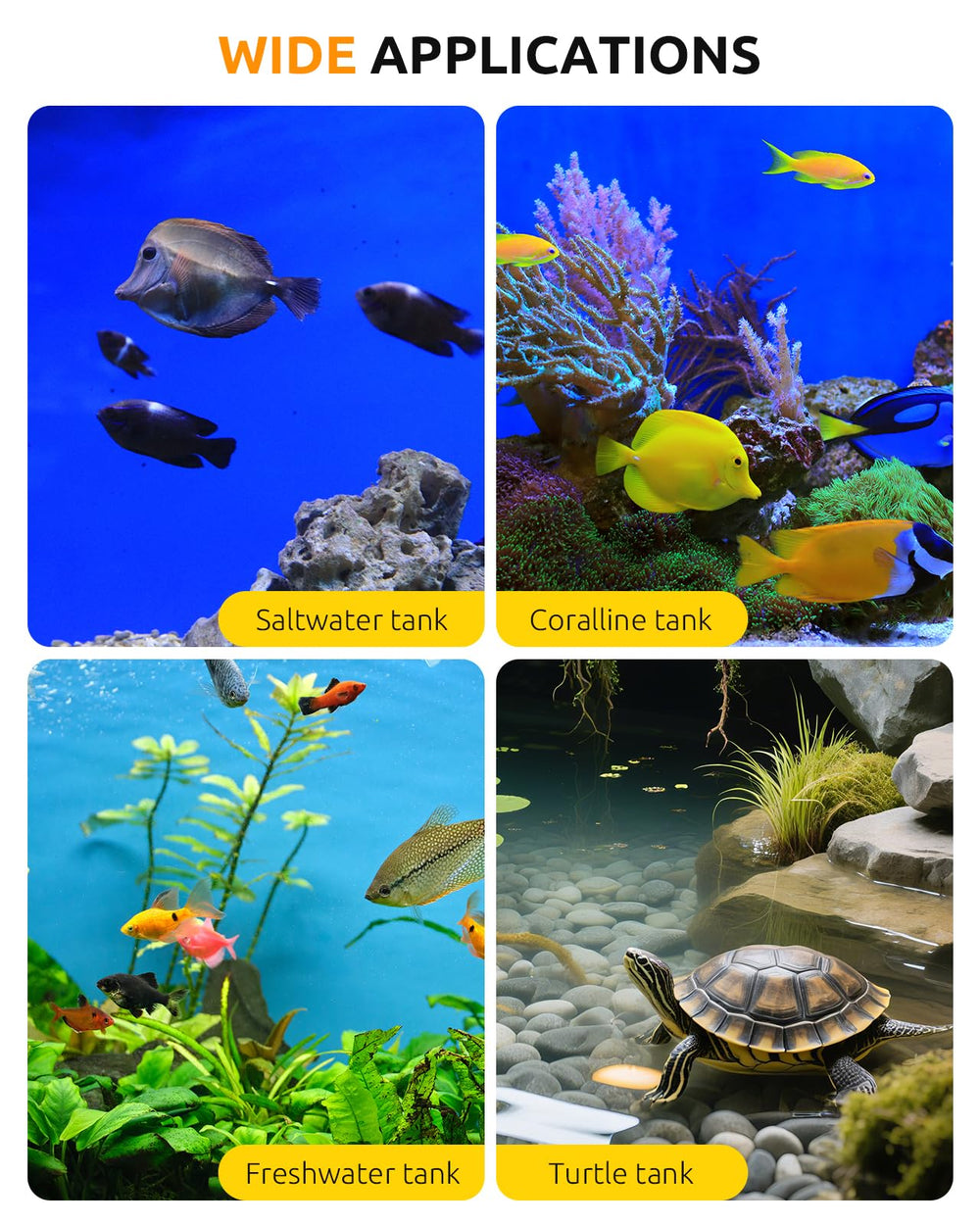 SEAOURA aquarium heater-suction-cups for secure placement during setup