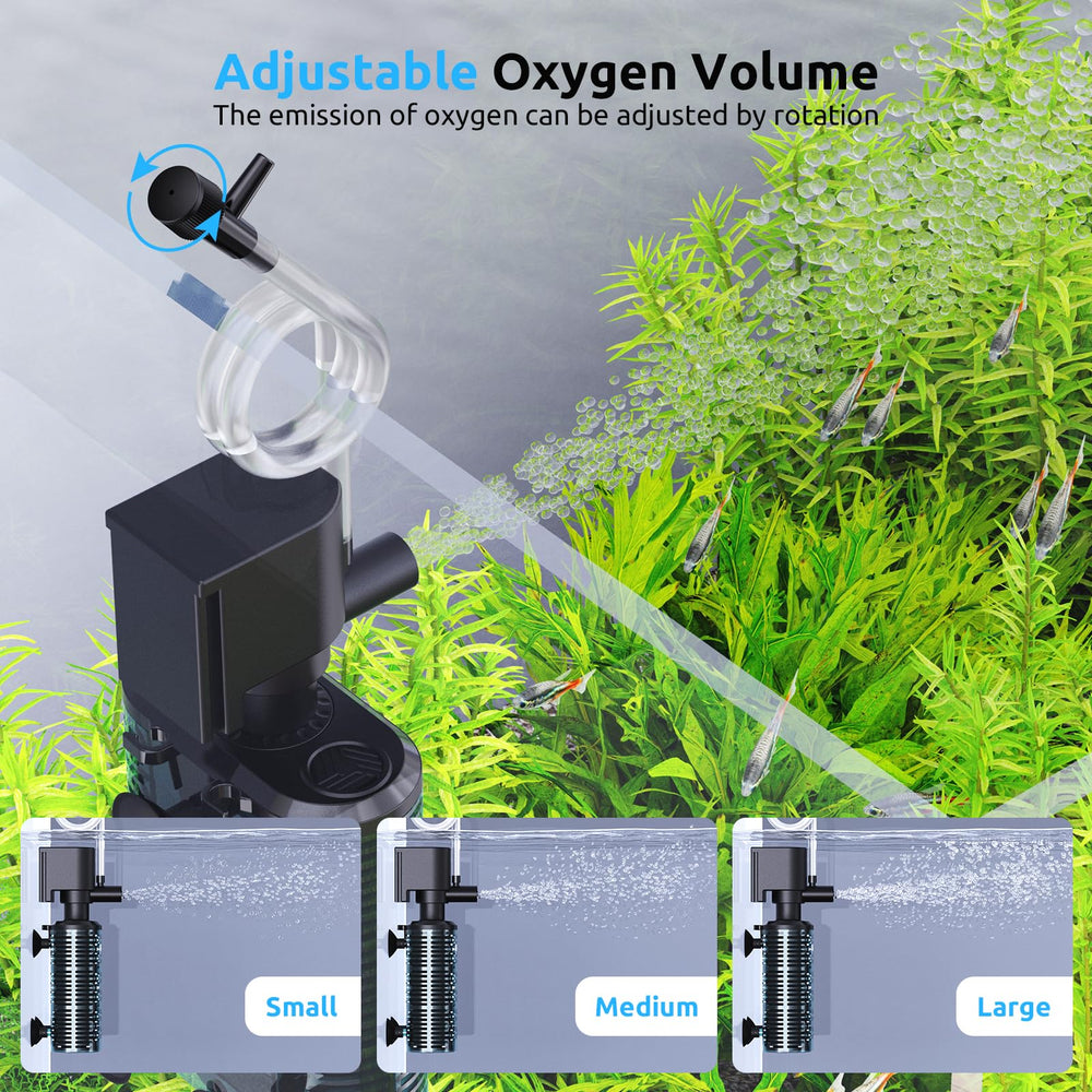 SEAOURA Aquarium Internal Filter running quietly for peaceful tank environments.