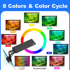 SEAOURA clip-on light shows cycle mode with color options for dramatic effects