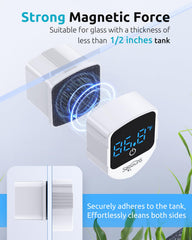 SEAOURA digital thermometer-display shows aquarium temperature at a glance.